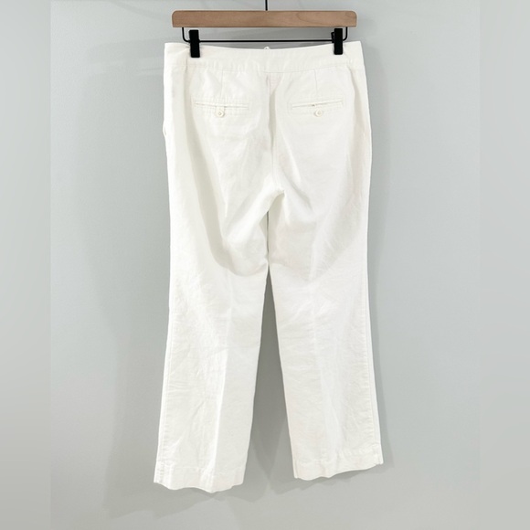 J. Crew Linen Blend Wide Leg Pants White Size 0 - Picture 6 of 6